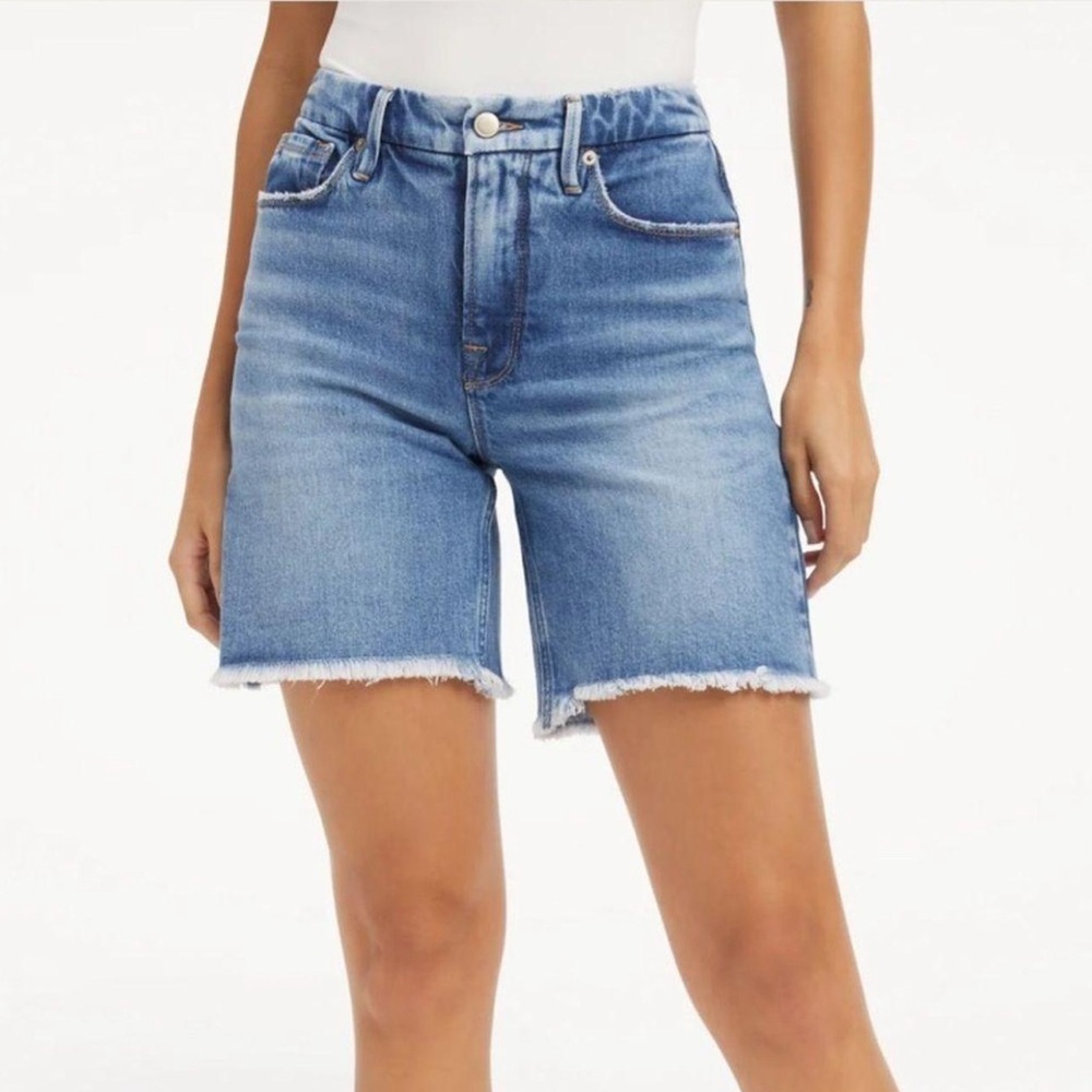 Good American Cutoff Jean / Denim Shorts Size 14/32